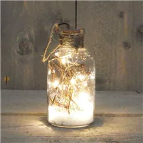 LED Flasche - mit Schnee und Tau 17 cm