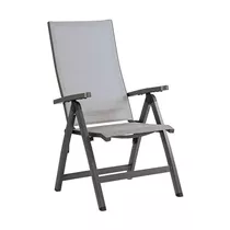 Stern Klappsessel - New Top Aluminium graphit mit Bezug Textilen silbergrau