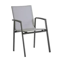 Stern Stapelsessel - New Top Aluminium anthrazit mit Aluminiumarmlehnen