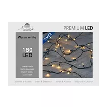 LED Lichterkette - Outdoor 180L / 18M warmweiß für innen & außen