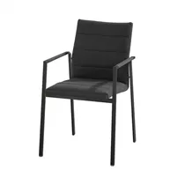 4 Seasons Outdoor - Panama Stapelsessel, Festpolsterung anthrazit