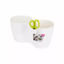 Elho Brussels - Pflanzgefäß Kräuter Duo S - Weiss