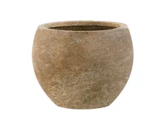 Esteras Fiberglas - Pflanzkübel Woodley Braun Old Stone