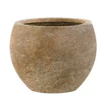 Esteras Fiberglas - Pflanzkübel Woodley Braun Old Stone