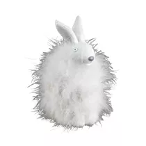 Gehlmann - Polyhase weiß mit Federn, 9 x 5, 5 x 14 cm