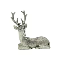 MAXPHIL living - Rentier liegend 14cm, silber