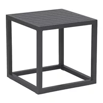 Stern Beistelltisch - Robin 40x40cm Aluminium anthrazit mit Aluminiumleisten