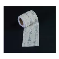 Anna's Collection - Rolle Fellimitat Weiss / Silber