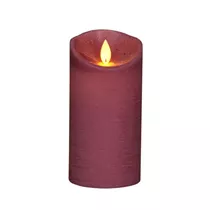LED Wachskerze - Rustikal antik rosa 7,5X15Cm / Bewegliche Flamme