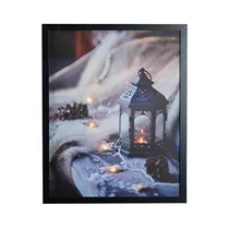 LED Indoor Canvas - Schwarze Laterne 38X48Cm 5L