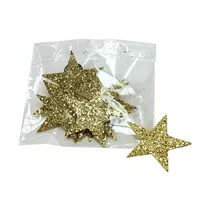 Glittersterne - Set 12 Stück, gold