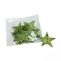 Glittersterne - Set 12 Stück, grün