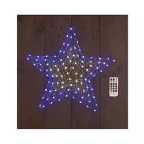 LED Stern - Silberdraht 100L / 58 cm mit Fernbedienung