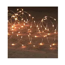 LED Lichterkette - Silberdraht 100Led / 5M warmweiß