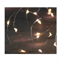 LED Lichterkette - Silberdraht 40L / 2M warmweiß für innen