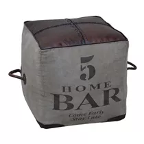 MAXPHIL living - Sitzwürfel mit Stoff- und Ledersitzflächen