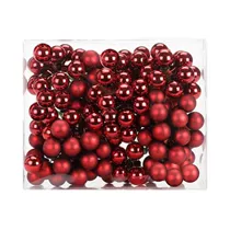 Inge's Christmas Decor - Spiegelbeeren 2 cm, Glas, 144 Stk., chianti glanz/matt