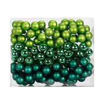 Inge's Christmas Decor - Spiegelbeeren 2 cm, Glas, 144 Stk., Evergreens