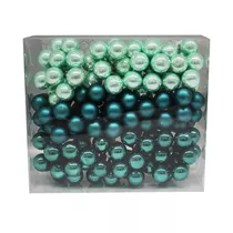Inge's Christmas Decor - Spiegelbeeren 2.5 cm, Glas, 144 Stk., Green Emerald