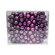 Inge's Christmas Decor - Spiegelbeeren 2.5 cm, Glas, 144 Stk., Purple Deluxe