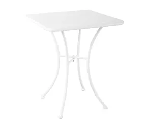 MAXPHIL living - Stahltisch quatratisch Weiß