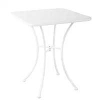 MAXPHIL living - Stahltisch quatratisch Weiß