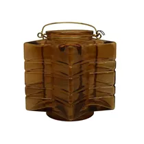 Windlicht - sternförmig mit Henkel, gold