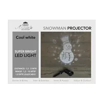 LED Outdoor Projektor - Stetig Schneeman auf Stecker