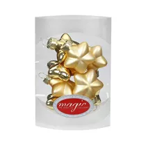 Inge's Christmas Decor - Strahlenstern 4 cm, Glas, 8 Stk., inkagold glanz/matt