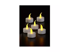 LED Teelichter - Teelichter 6St Gelb Flamme Effekt LED Teelichter - Teelichter 6St Gelb Flamme Effekt