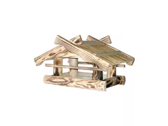 Kleiber Gartenprodukte - Vogelfutterhaus geflammt mit Rohrdach Kleiber Gartenprodukte - Vogelfutterhaus geflammt mit Rohrdach