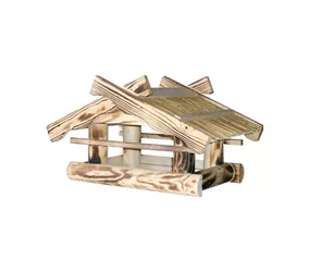 Kleiber Gartenprodukte - Vogelfutterhaus geflammt mit Rohrdach Kleiber Gartenprodukte - Vogelfutterhaus geflammt mit Rohrdach
