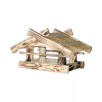 Kleiber Gartenprodukte - Vogelfutterhaus geflammt mit Rohrdach Kleiber Gartenprodukte - Vogelfutterhaus geflammt mit Rohrdach