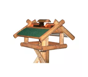 Kleiber Gartenprodukte - Vogelfutterhaus Kreuzgiebelhaus mit Silo Kleiber Gartenprodukte - Vogelfutterhaus Kreuzgiebelhaus mit Silo