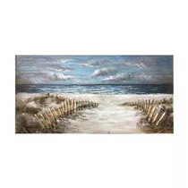 MAXPHIL living - Wandbild Meeresblick auf Holz