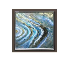 MAXPHIL living - Wandbild Motiv A blau, mit Rahmen