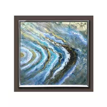 MAXPHIL living - Wandbild Motiv A blau, mit Rahmen