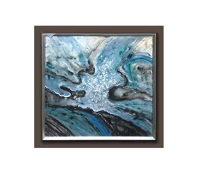 MAXPHIL living - Wandbild Motiv B blau, mit Rahmen