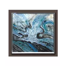 MAXPHIL living - Wandbild Motiv B blau, mit Rahmen