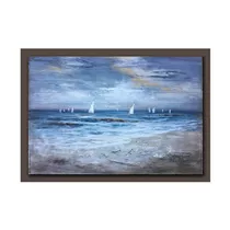 MAXPHIL living - Wandbild Segelboote auf Holz