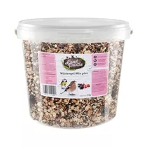 LandPartie Vogelfutter - Wildvogelmix plus Nuss Frucht Beeren im Eimer 3kg