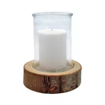 MAXPHIL living - Windlicht / Holz mit Glaseinsatz