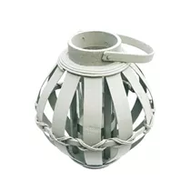 MAXPHIL living - Windlicht Holz klein 21x21x25 cm, grau