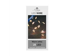 LED Lichterkette - Wire Indoor Silberdraht /Stern 20L / 1M warmweiß für innen LED Lichterkette - Wire Indoor Silberdraht /Stern 20L / 1M warmweiß für innen