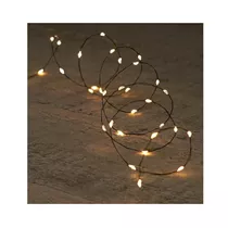 LED Lichterkette - Wire Schwarzdraht 100L / 5M warmweiß für Innen