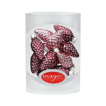 Inge's Christmas Decor - Zapfen 4.5 cm, Glas, 12 Stk., Berry Kiss