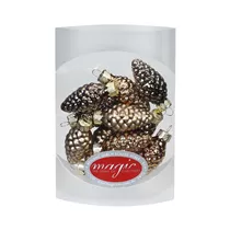 Inge's Christmas Decor - Zapfen 4.5 cm, Glas, 12 Stk., Elegant Lounge