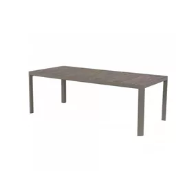 Lesli Living - Gartentisch Imatry 220x100x74 cm Aluminium / Keramik beige