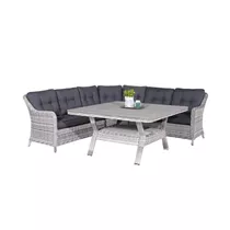 Garden Impressions - Dining-Loungegruppe Milwaukee 4-teilig, Cloudy Grey Garden Impressions - Dining-Loungegruppe Milwaukee 4-teilig, Cloudy Grey