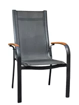 MAXPHIL living - Stapelsessel Aluminium Anthrazit